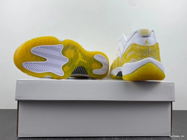 Rep MAX Yellow Low AH7860-107 Air Jordan 11 WMNS Snakeskin 0816